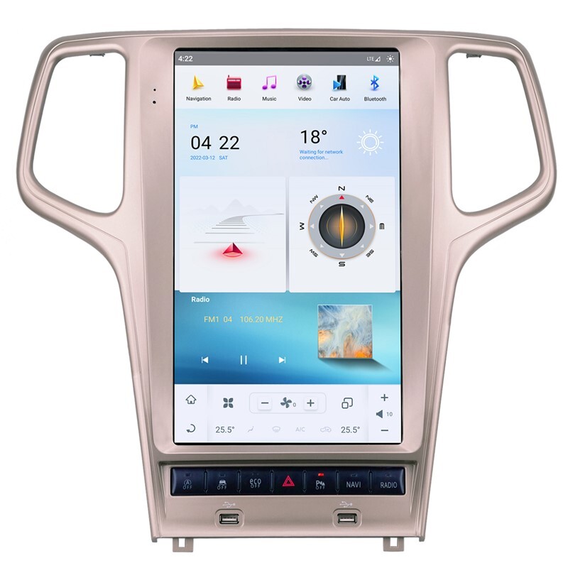 thumbnail interactive-video image 1 of Android 13 Car Radio Stereo – 9.7" GPS Nav CarPlay, Jeep Grand Cherokee 2014-2020, 2 DIN 1 of 4
