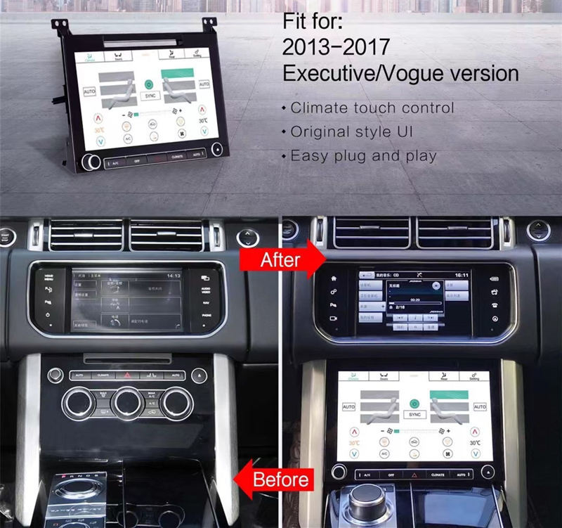 10 Air Conditioner LCD Display Touch Screen Climate Control Board AC Panel  Replacement Range Rover Vogue L405 2013 2014 2015 2016 2017