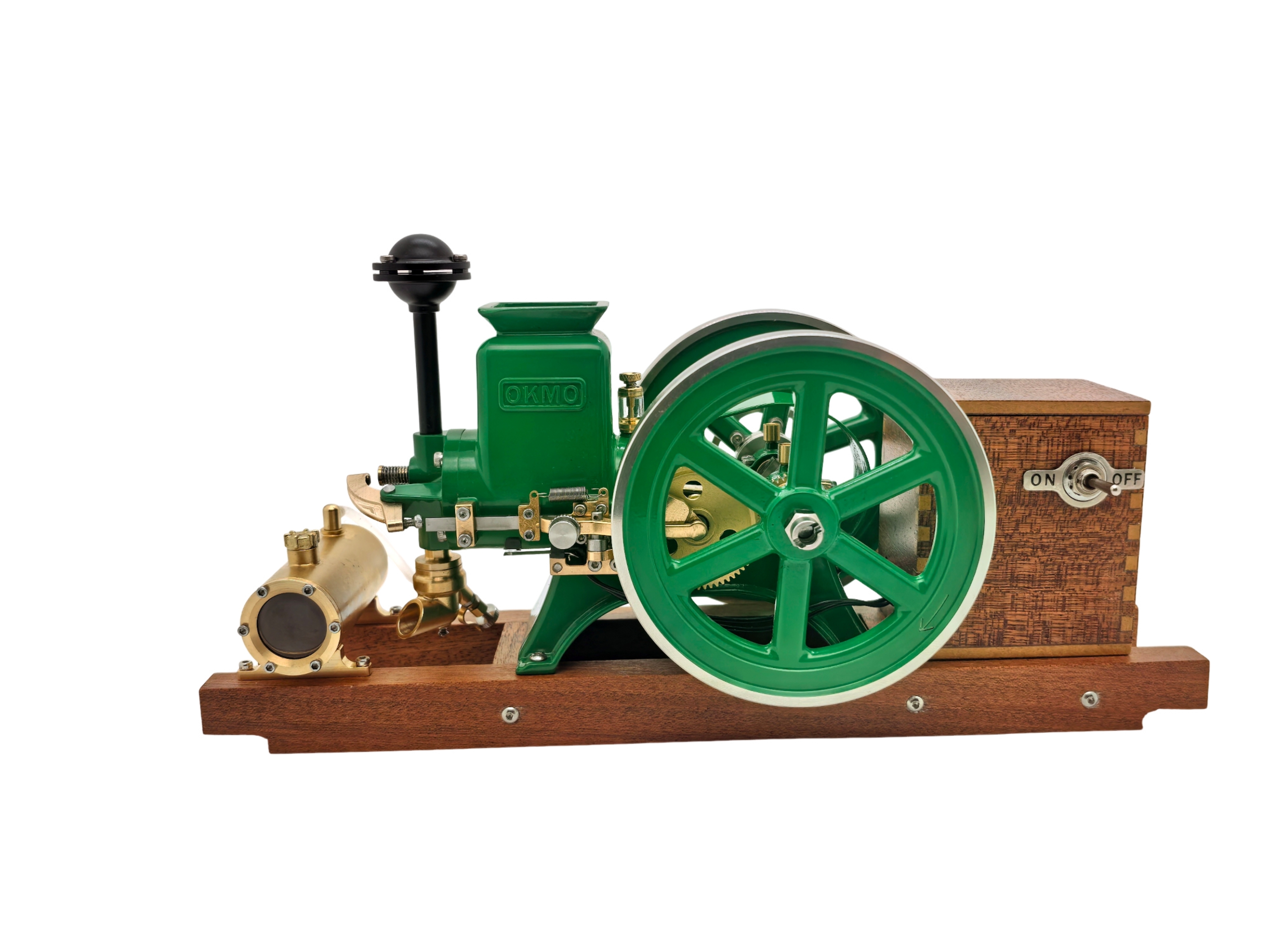 B02  Hit & Miss Engine  — Full Metal DIY Model | OKMOMODEL | Green Edition OKMO B02 Mini Hit & Miss Engine 