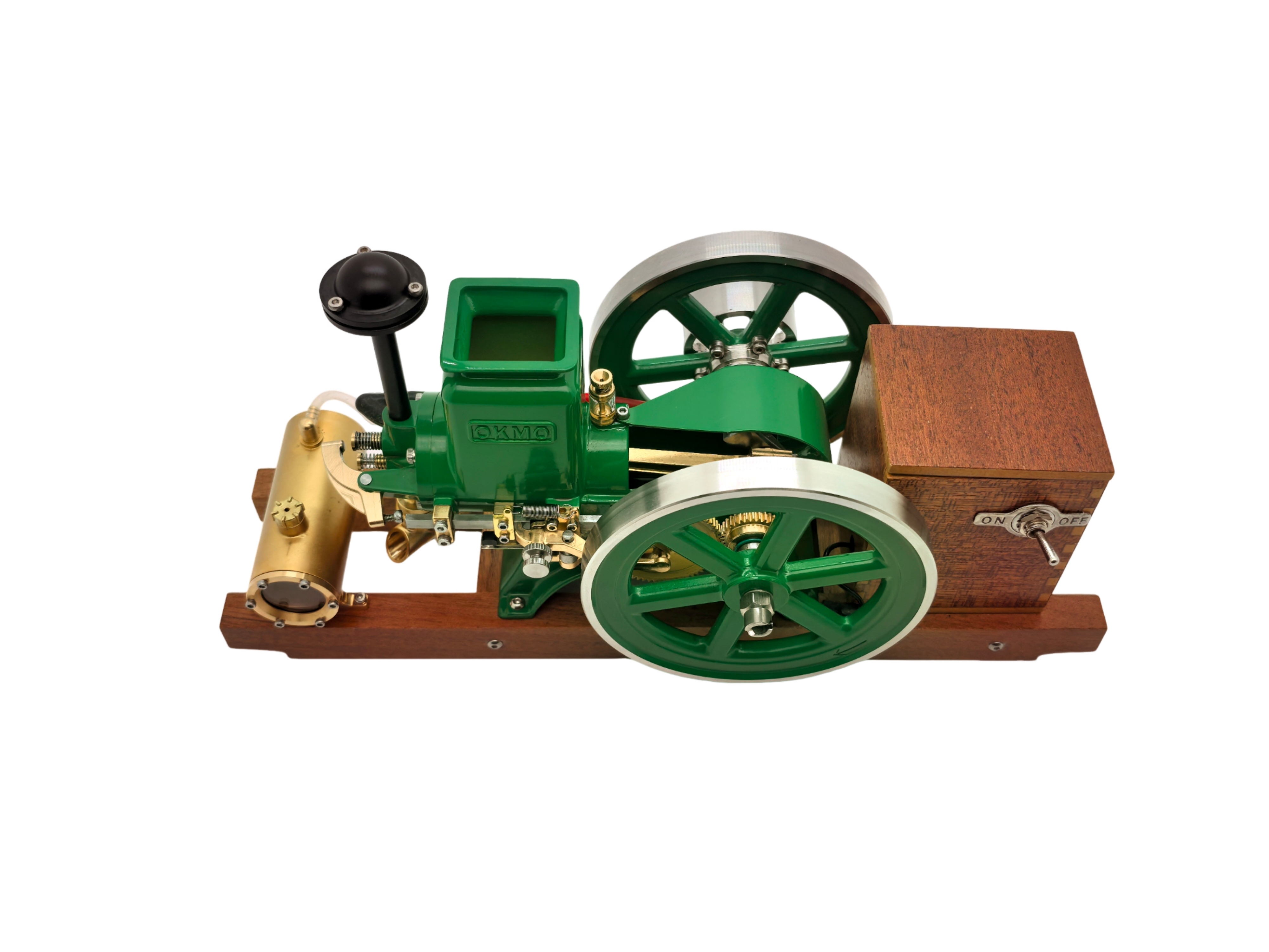  B02  Hit & Miss Engine  — Full Metal DIY Model | OKMOMODEL | Green Edition OKMO B02 Mini Hit & Miss Engine 