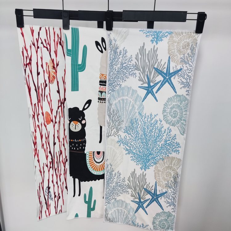 Wholesale High Quality Sublimation Panther Print Flower Kitchen Towels Ready To Ship Souvenir Painted Tea Towel With Quote  