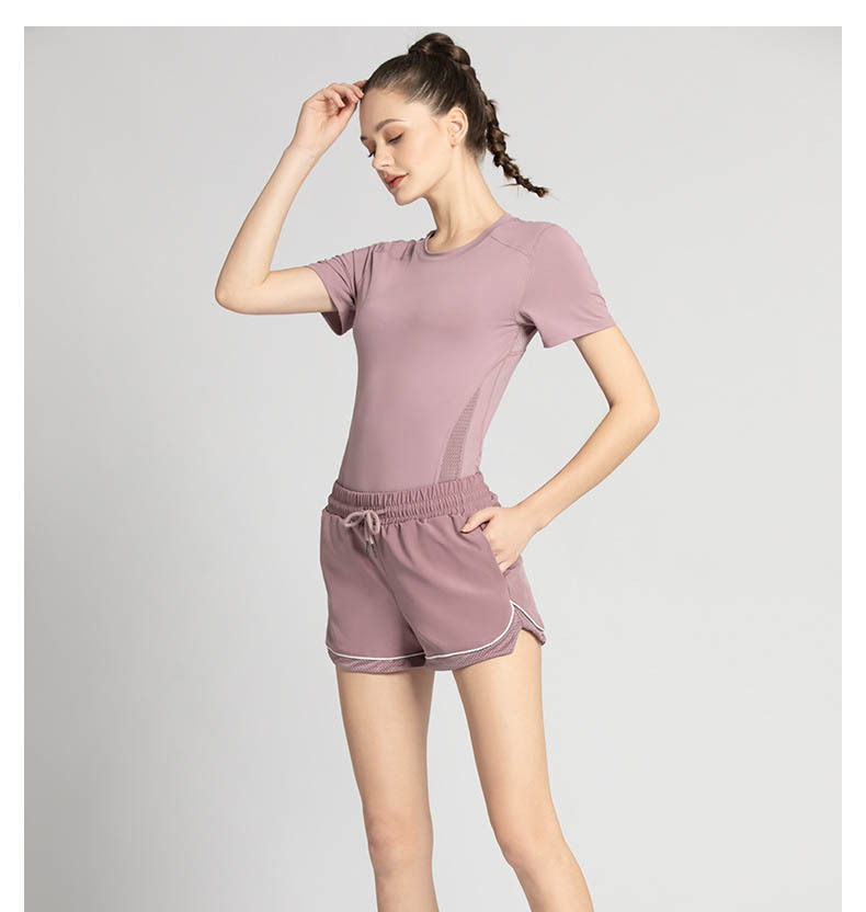 2023  High Quality Seamless Sports Clothes Tops Wear 2 Piece Set Ladies Gym Set Women Workout T Shirt Sets  