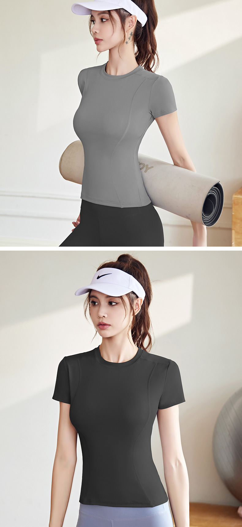 Wholesale High Quality Cheap Workout Shirts Breathable Fitness Sweatshirt Loose Gym Wear T-Shirt Women  