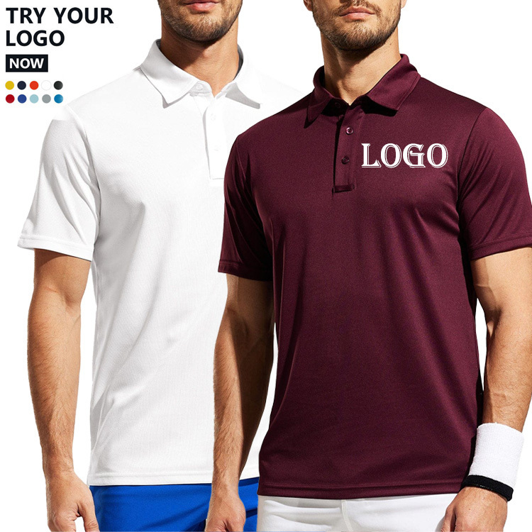 High Performance Camisa Polo Running Customized Logo Polyester Golf Shirts Mens Dry-Fit Polo Shirts  