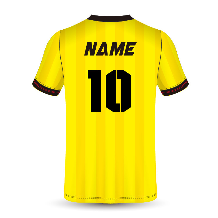 Supplier Thai Quality 80s 90's Style Retro Yellow Stripe Print Sporting Soccer Jersey Classic Full Football Shirts Kit Customize custom football shirts for moms  