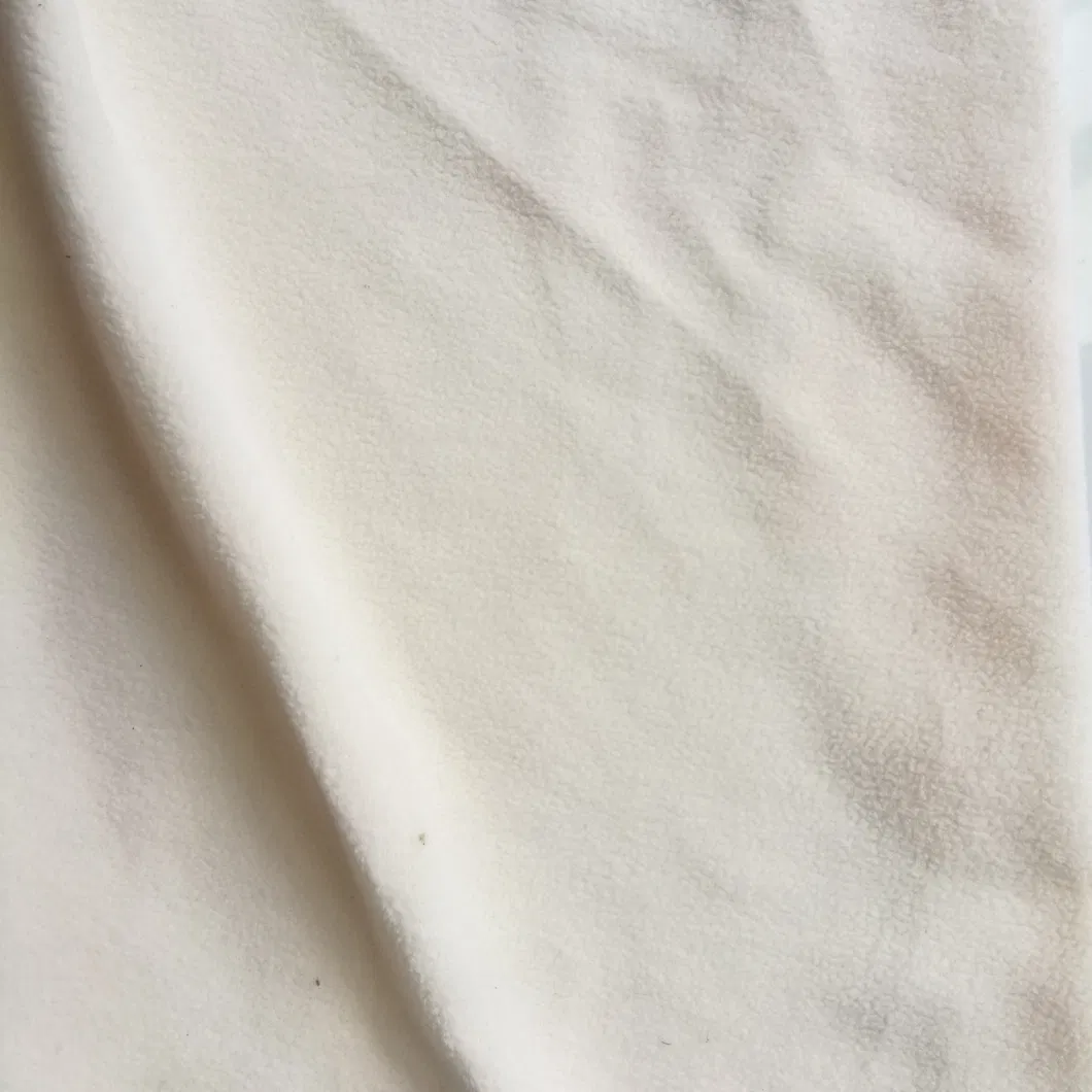 100% Polyester Plain Color Polar Fleece Single Brushed Single Napped Fabric