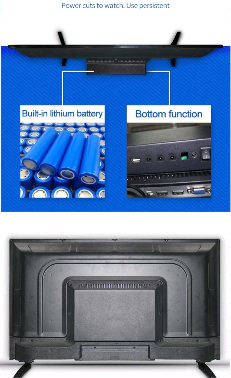  Discover Solar Television Options 32"  40" with Rechargeable Lithium Battery - Solar TV System