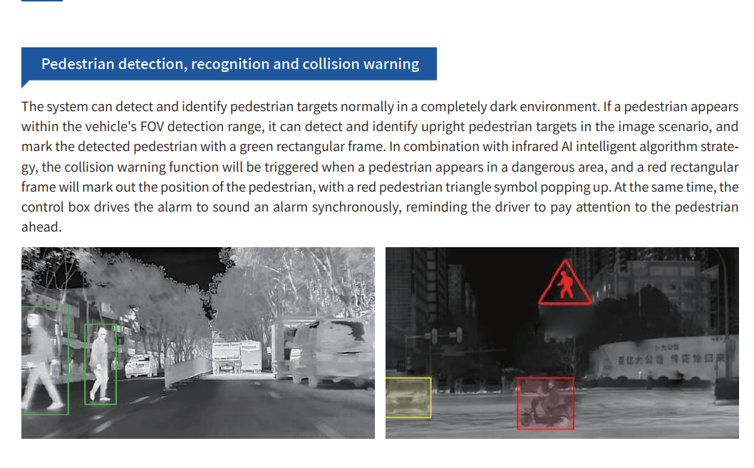 Vehicle mounted infrared camera system Night Vision Rainy and Thick Fog Infrared Matte Camera System