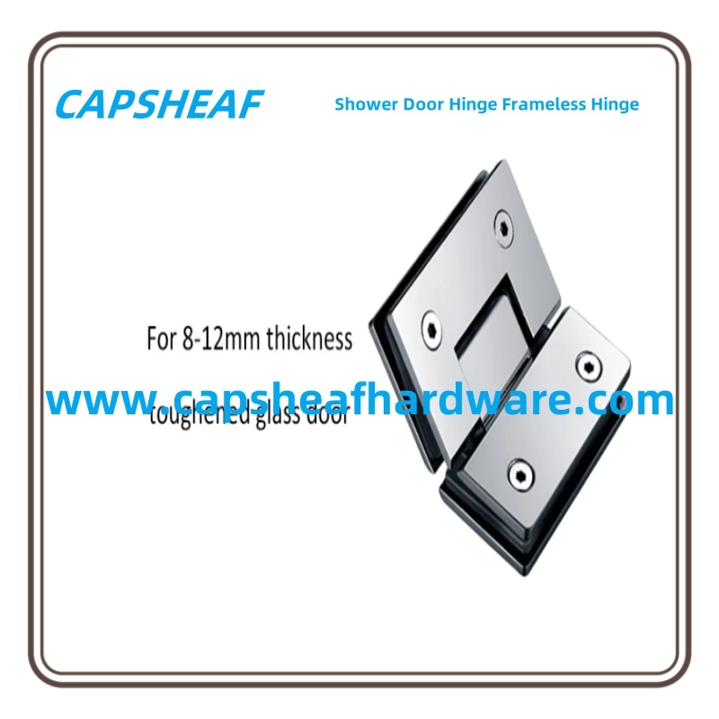 Bathroom Black Glass Door Hinge
