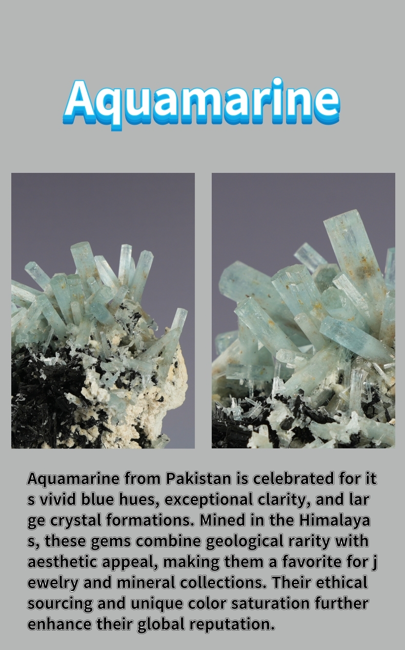Natural Aquamarine Mineral Specimen from Namibia    