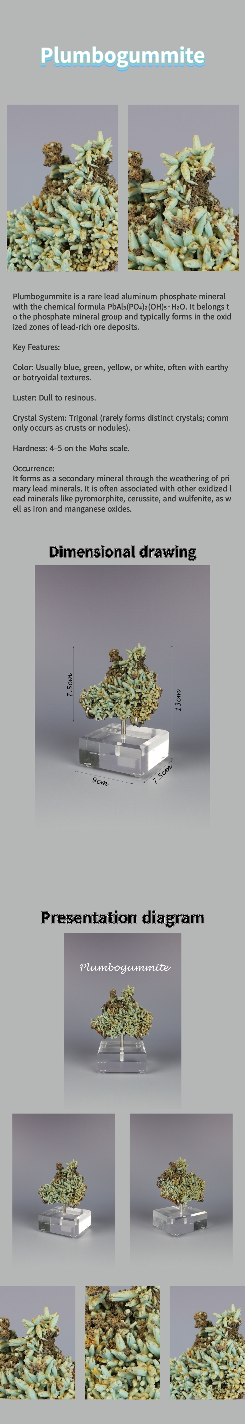 Natural Plumbogummite from Guangxi, China 