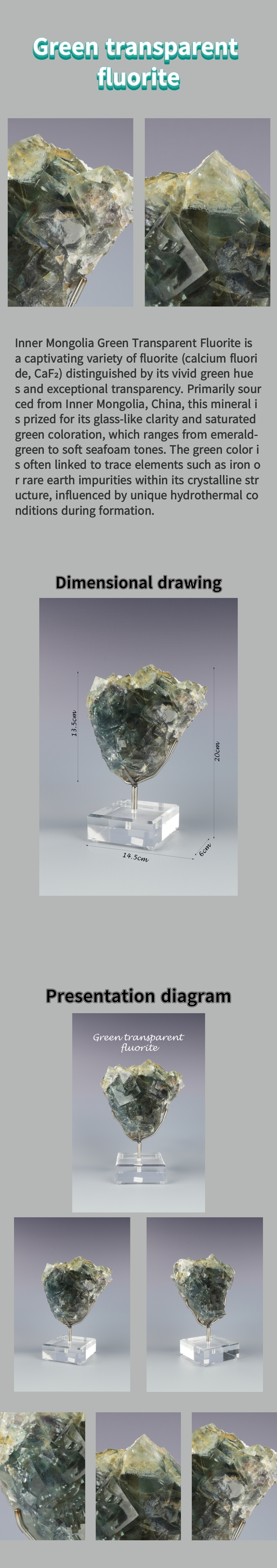 Fluorite (Green, Transparent) - Yindu, Inner Mongolia, China 