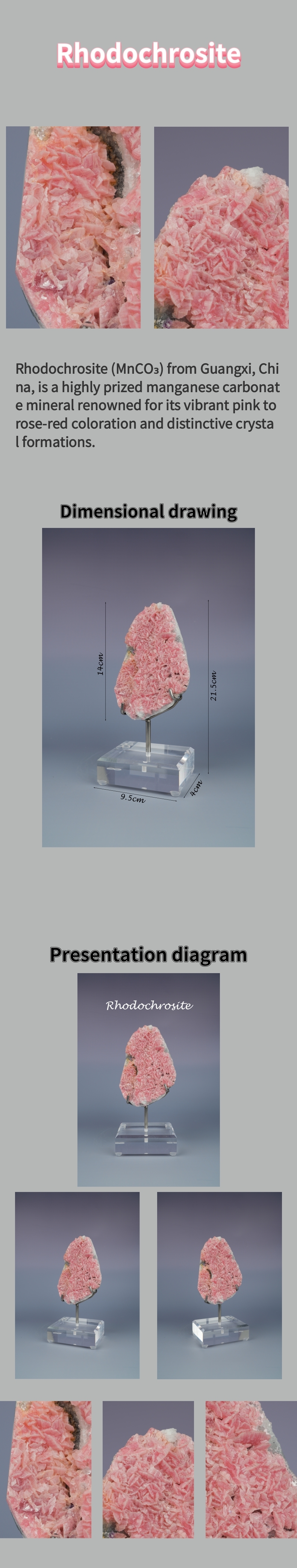 Natural Rhodochrosite from Guangxi, China 