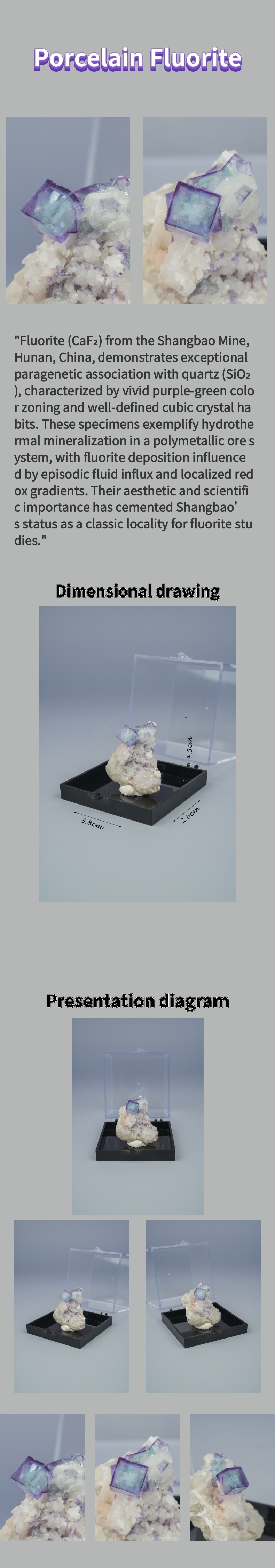 Natural Yaogangxian Blue-and-White Porcelain-Type Fluorite 