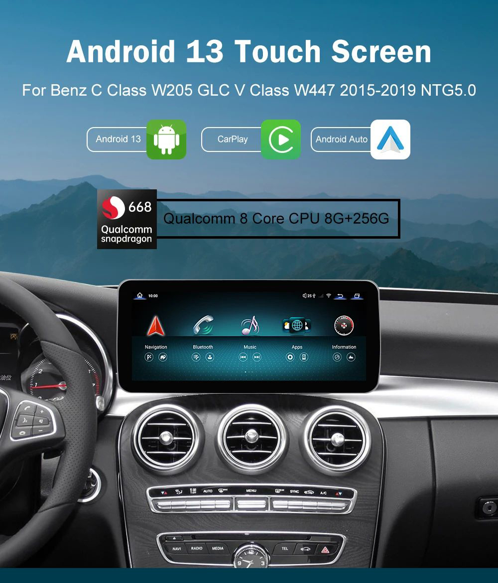 Car android screen, android touch screen car stereo, android carplay screen