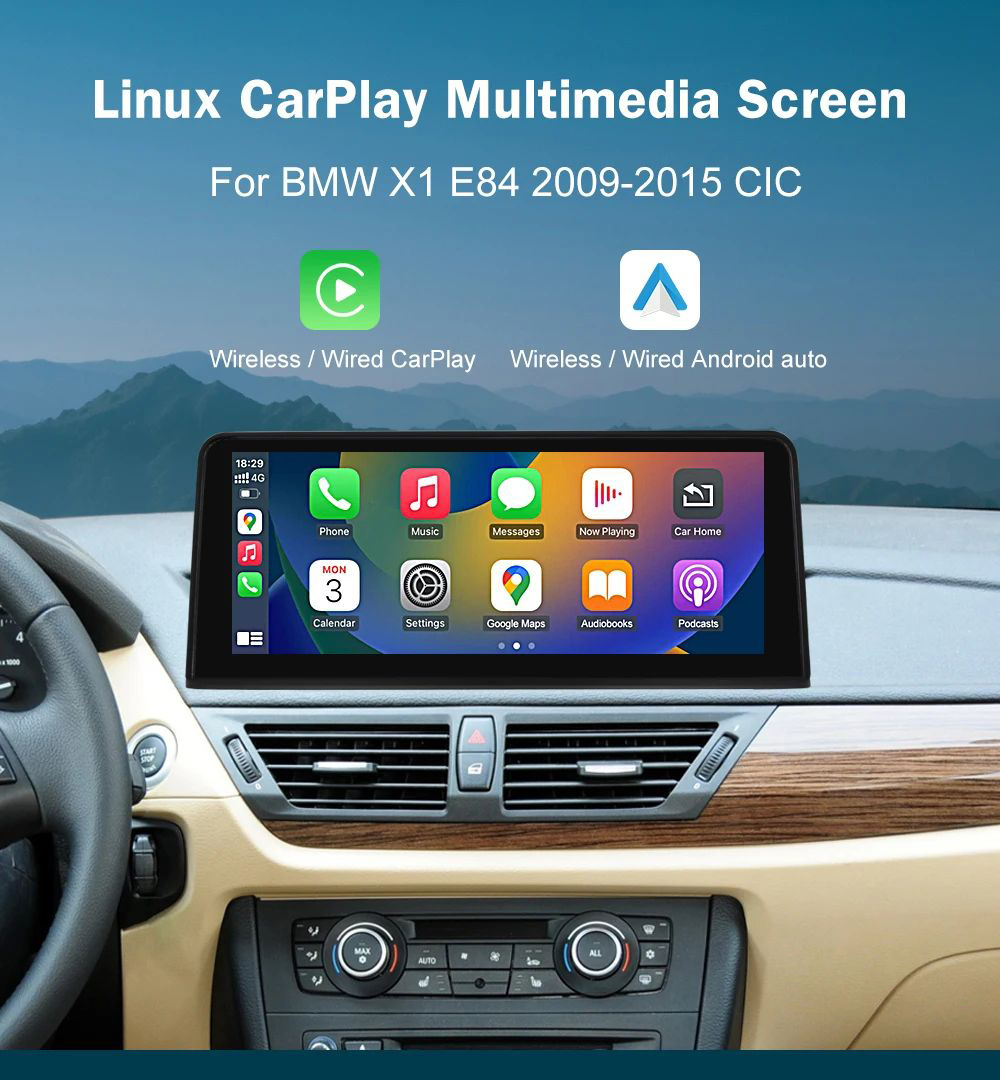 Linux HD Large CarPlay Screen Upgrade for BMW, Wireless CarPlay