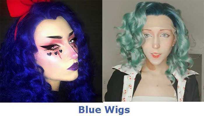 Blue Color Wigs