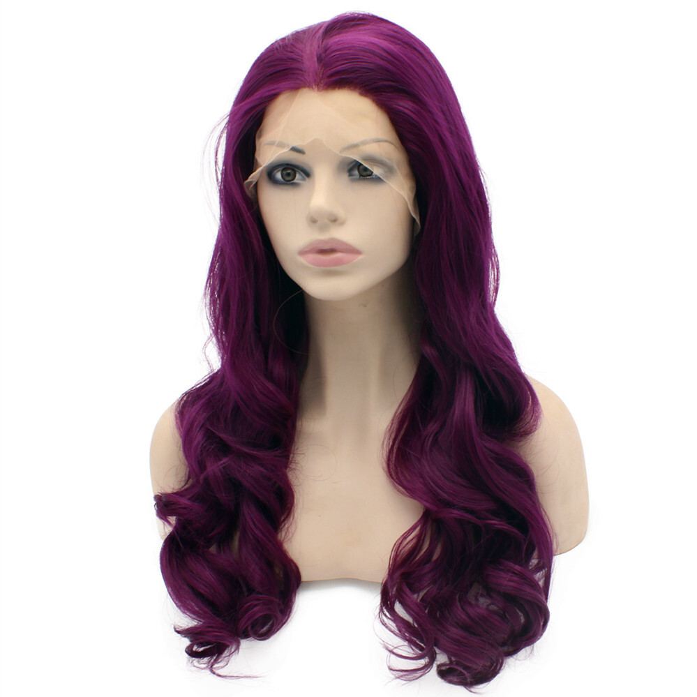 curly purple wig | purple curly wig
