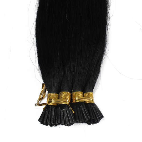 16"~30" 1g/s 100g Pre-bonded Keratin Round Stick I-tip Human Hair Extensions