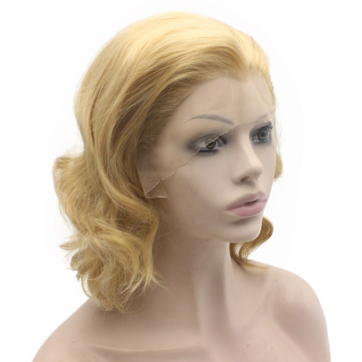 ash blonde wig short
