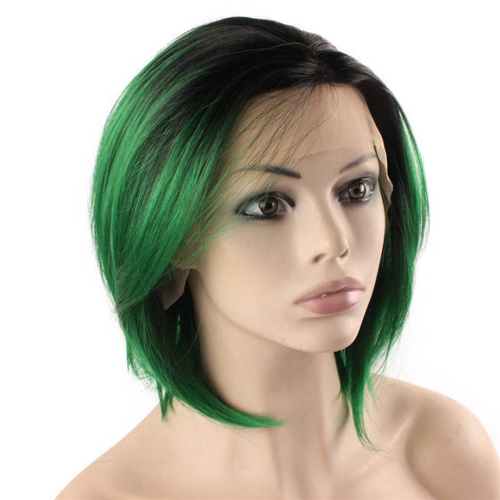 dark green wig