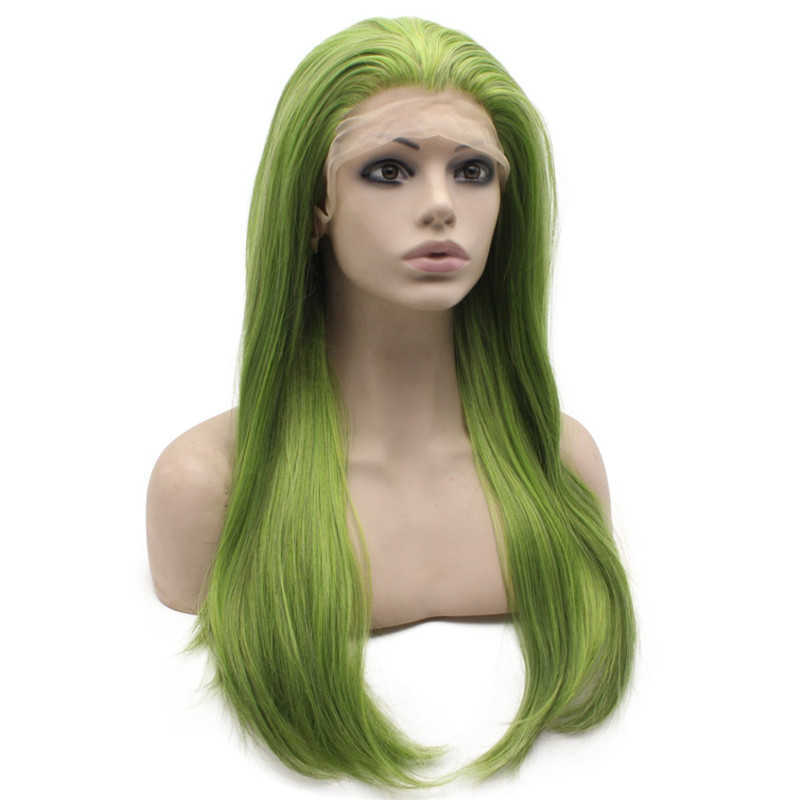 Cosplay Straight Dark Green Long Synthetic Wig