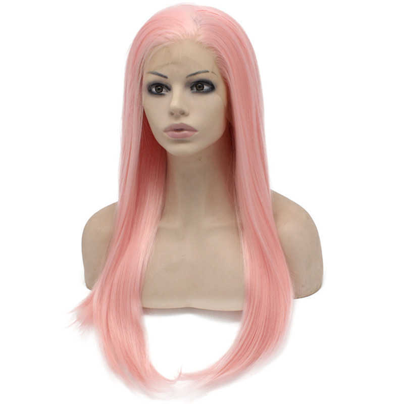 baby pink wig long pink wig