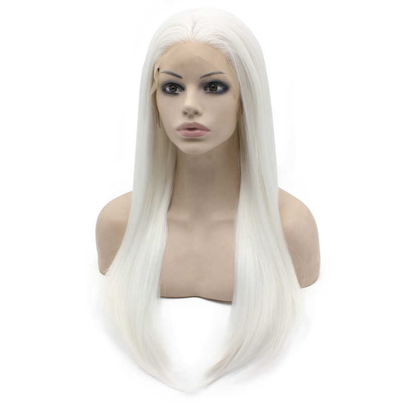 medium length wig white cosplay wig