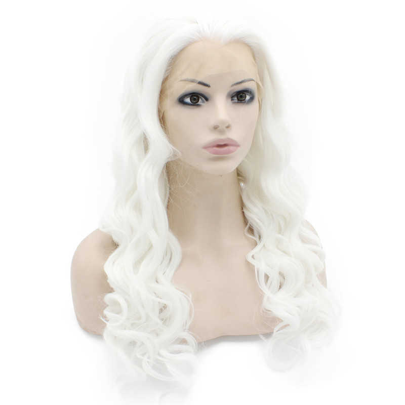long white wig white curly wig