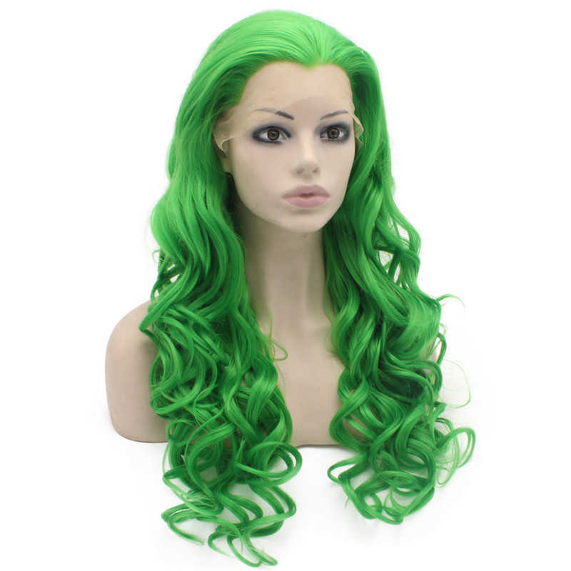 green lace front wig | green wig