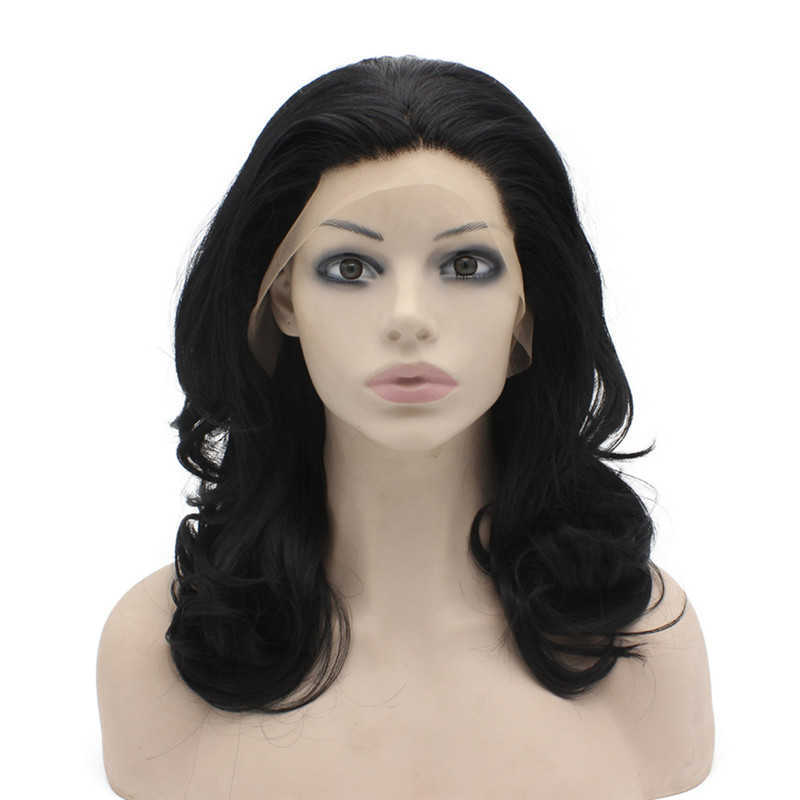 black wig shoulder length black wig
