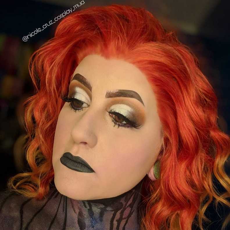 Two Toned Orange Shoulder Length Synthetic Wig