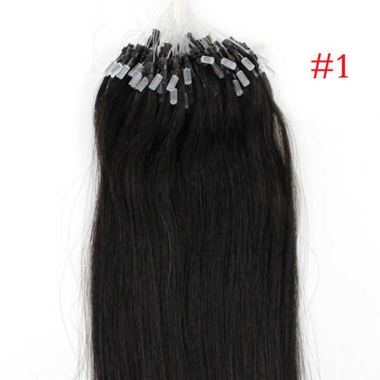 16"~30" 1g/s 100g Micro Ring Loop Remy Human Hair Extensions