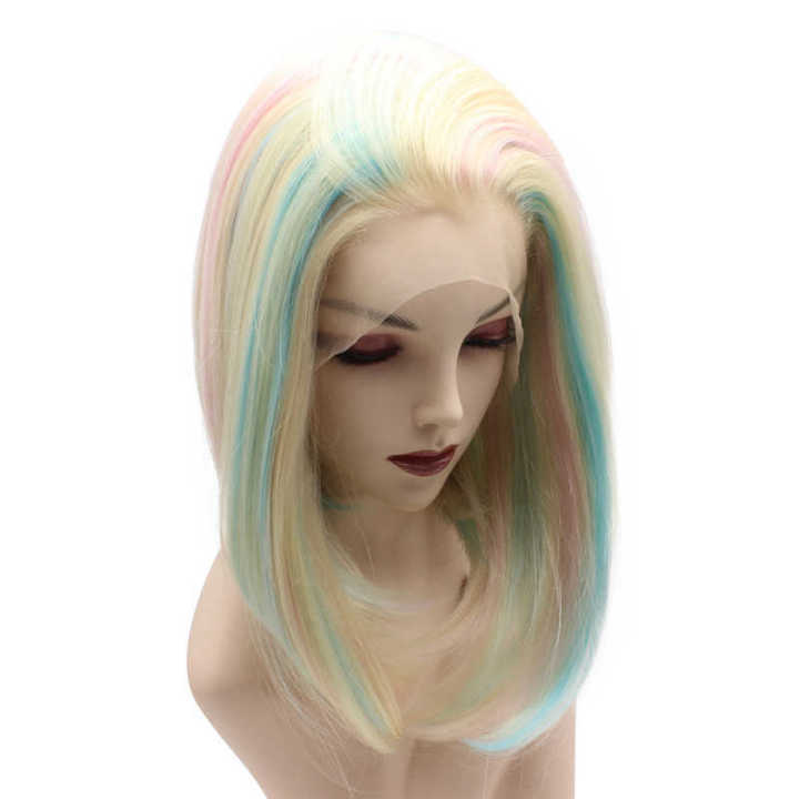 white blonde cosplay wig