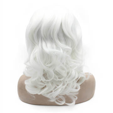 White Shoulder Length Wavy Synthetic Wig | Iwonawig