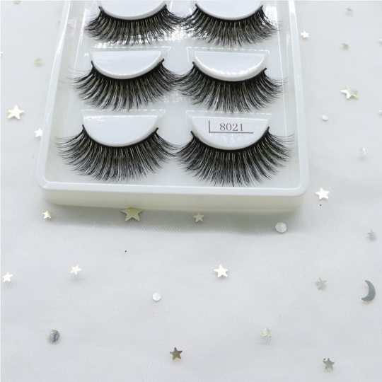 3D Mink Eyelash 5 Pair Fur Fake Eyelash Extenaion Supplies 100% Professional Natural Faux Mink Russian Volume Eyelashes Soft Makeup for Women Drag Queen
