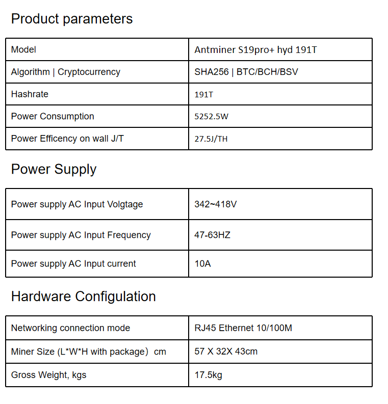 Bitmain Antminer S19pro+ hyd 191T BTC Miner Bitcoin Antminer S19pro+ Bitcoin Miner,Cryptocurrency Mining Machine,Whatsminer,BTC Miner,Asic Miner,Cryptocurrency BTC Miner,Bitcoinmining Machine,Asic Mining Machine,Bitmain Antminer Bitmain Antminer S19pro+ hyd 191T BTC Miner Bitcoin Antminer S19pro+ Bitcoin Miner,Antminer,Miner,Bitmain antminer,miner