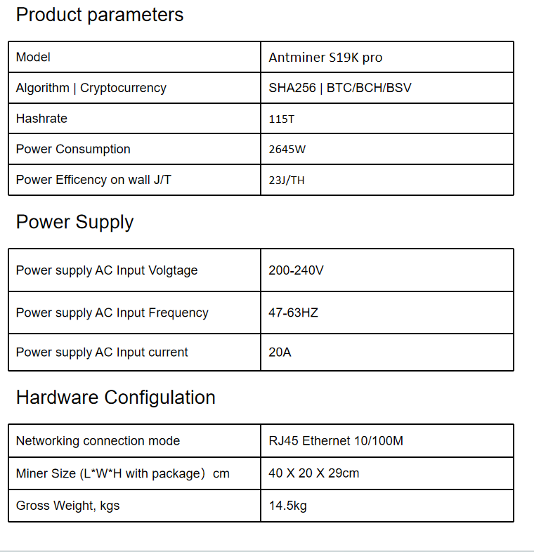 Bitmain Antminer S19k Pro 115Th/s 2645W BTC Miner BCH Mining Machine,Cryptocurrency Mining Machine,Whatsminer,BTC Miner,Asic Miner,Cryptocurrency BTC Miner,Bitcoinmining Machine,Asic Mining Machine,Bitmain Antminer Bitmain Antminer S19k Pro 115Th/s 2645W BTC Miner BCH Mining Machine  Antminer S19k pro 120T Miner,Antminer,Bitmain Antminer S19k Pro 115Th/S 2645W BTC Miner BCH Mining Machine