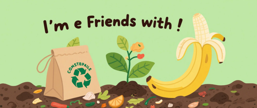 What are 100% compostable bags made of?