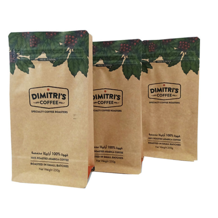 Compostable coffee packaging cowhide biodegradable packaging coffee bags