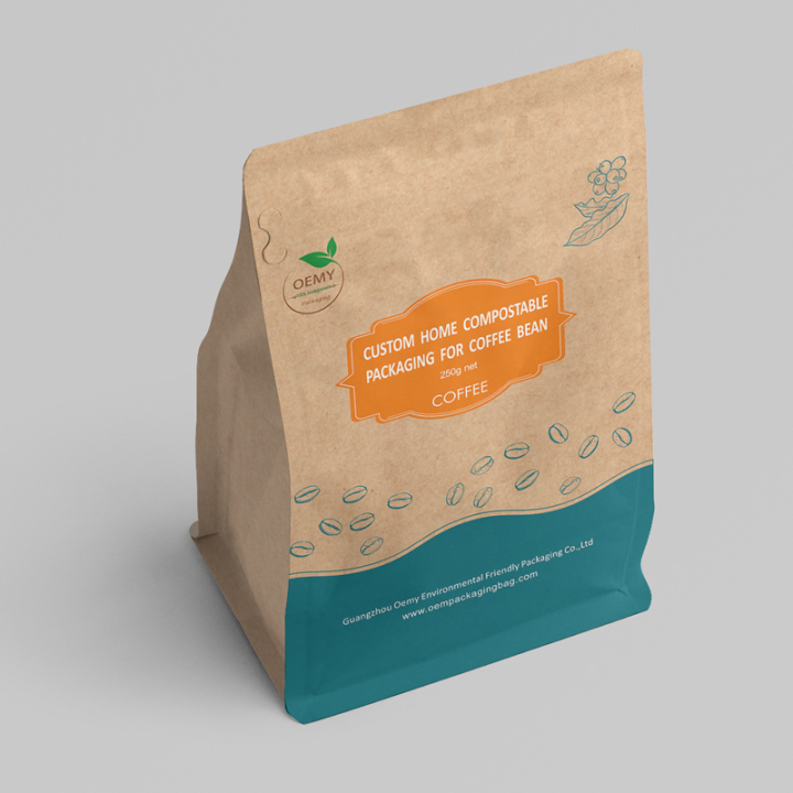 Compostable compostable coffee packaging for 340g biodegradable coffee bags