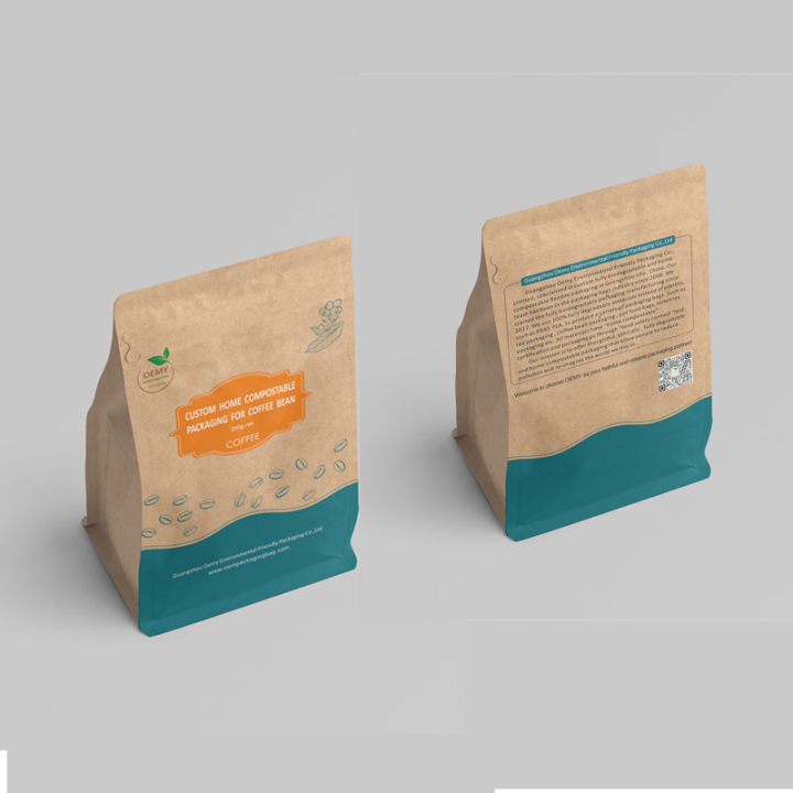 Compostable compostable coffee packaging for 340g biodegradable coffee bags