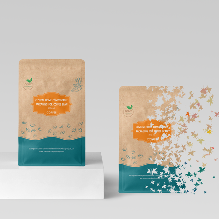 Compostable compostable coffee packaging for 340g biodegradable coffee bags