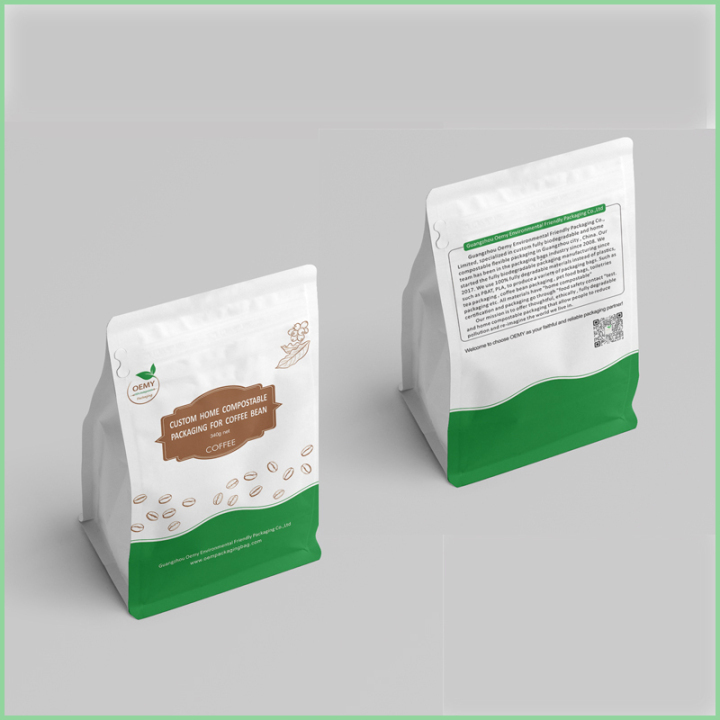  Custom biodegradable packaging bag eco friendly coffee bags