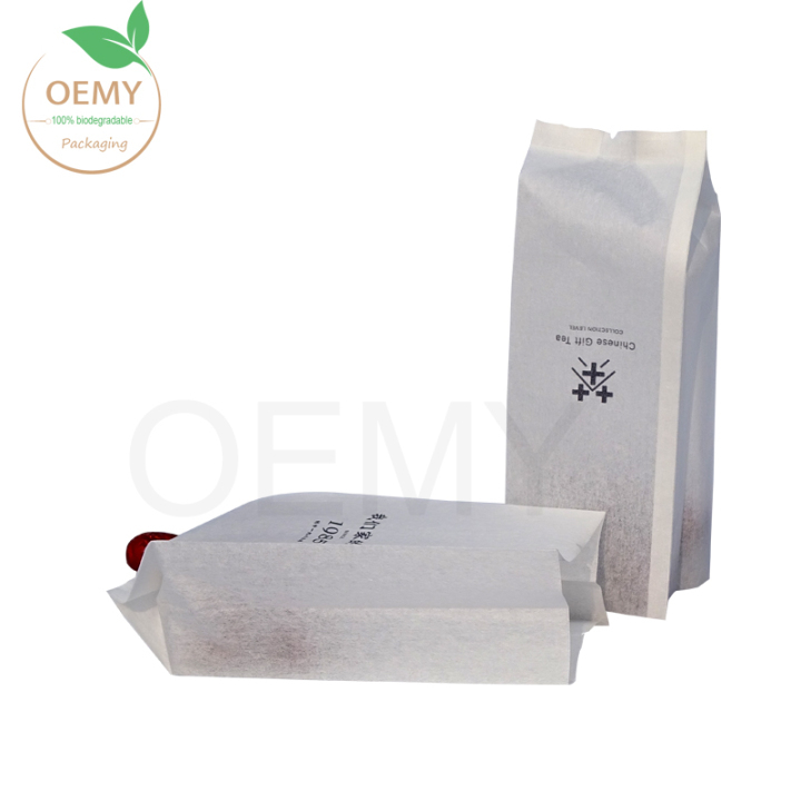Custom biodegradable  for eco pouch tea packaging supplier