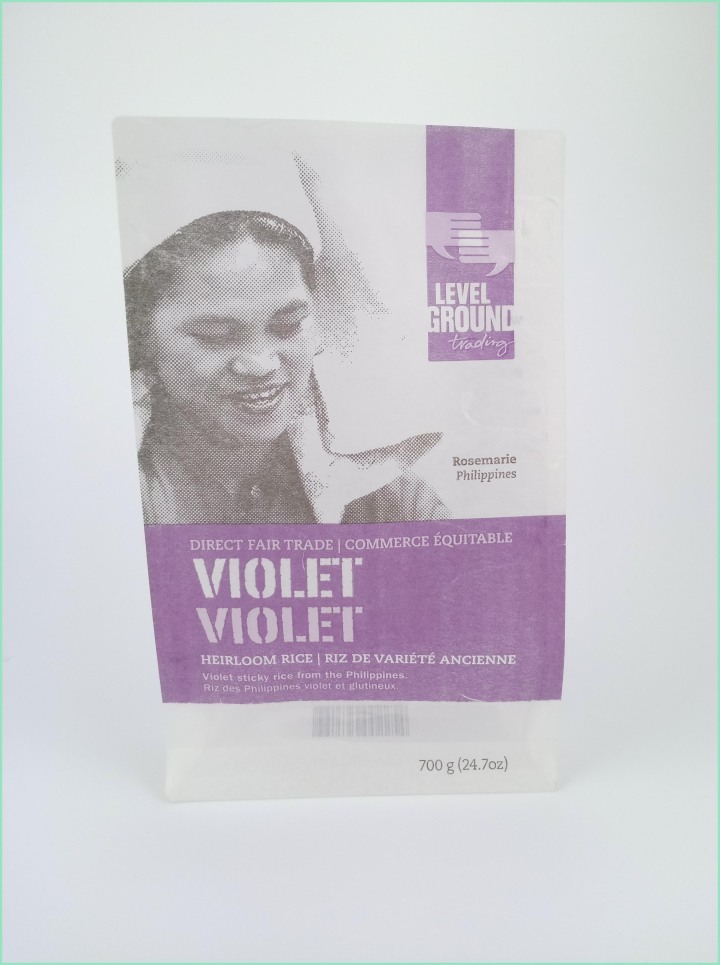 Custom paper transparent eight-sided sealed rice packaging bag