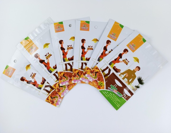Three side sealed biodegradable packaging bags dry fruit packaging bags