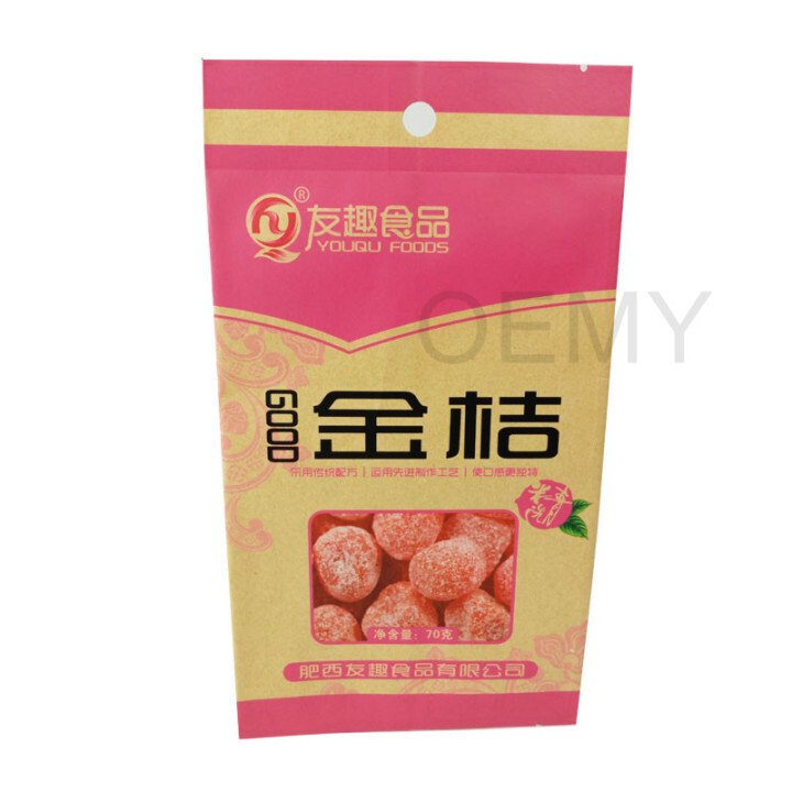 custom Kraft paper printed biodegradable food packaging bags