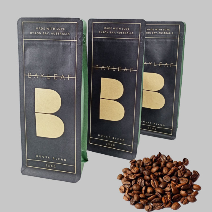 kraft paper packaging coffee packaging bag with coffee