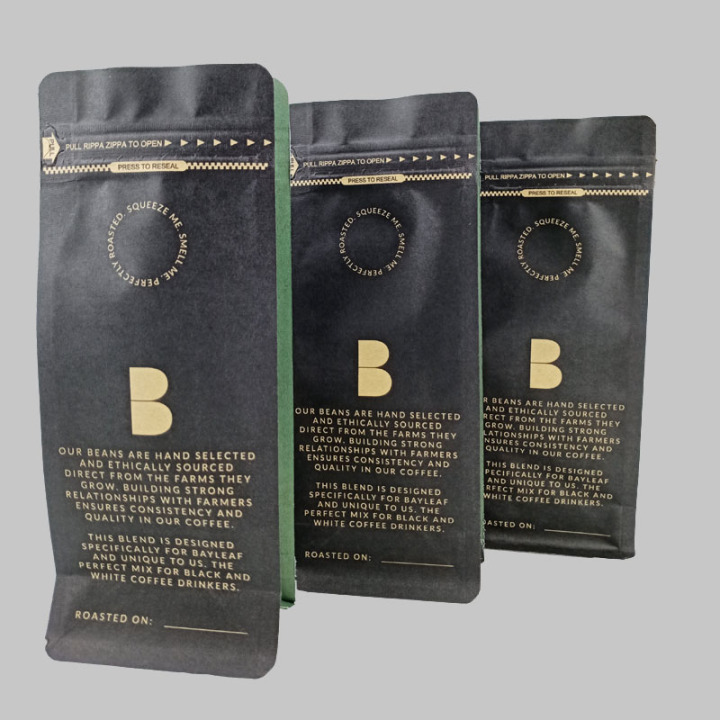 background kraft paper packaging coffee packaging bag